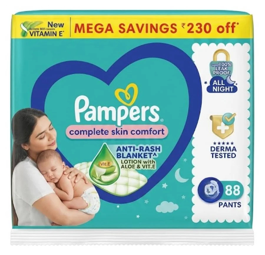 Pampers Complete Skin Comfort Anti-Rash Blanket up To 5Kg 88 Pants