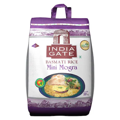 Bulk Deal - India Gate Mini Mogra Basmati Rice 10 kg ( Pack of 2 )
