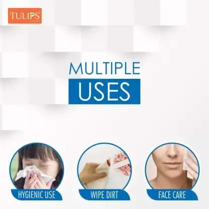Tulips Facial Tissues Super Soft & Pure, 100 N