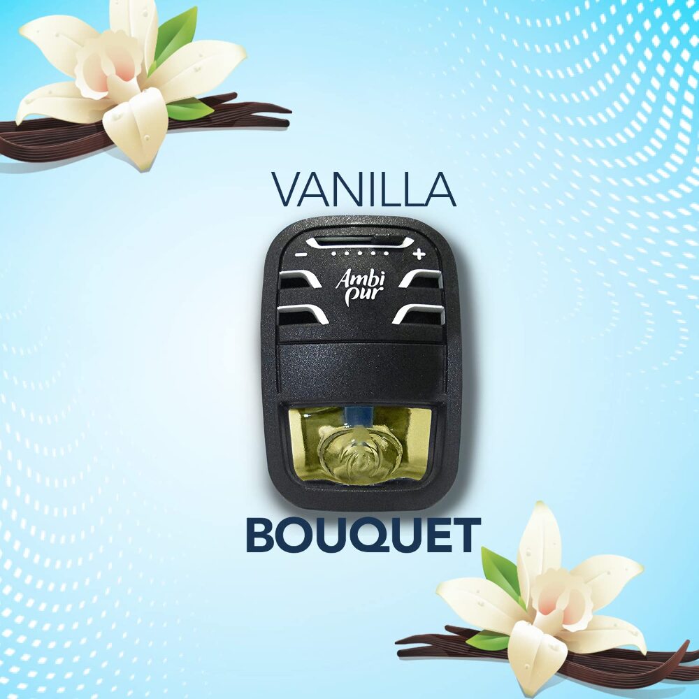 Ambi Pur Vanilla Bouquet Car Air Freshener Refill, 7.5 ml