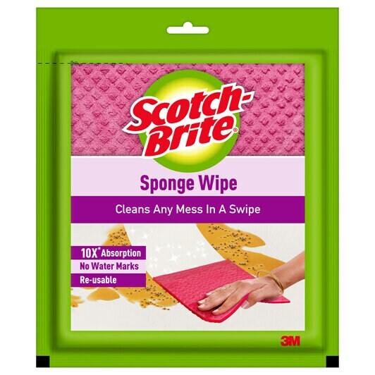 Scotch-Brite Sponge Wipe, 17.2 cm x 19.8 cm, 1 pack