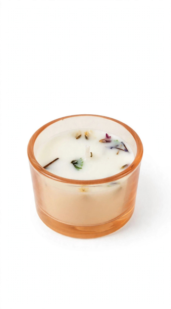 Premium Floral Scented Candle in Glass Jar 1Pc