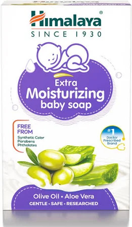 Himalya Extra Moisturising Baby Soap Oilive Oil & Aloe Vera, 125G