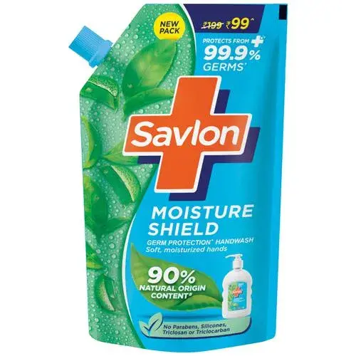 Savlon Moisture Shield Germ Protection Liquid Handwash - 90% Natural Origin, 675 ml