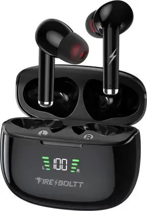 Fire-Boltt Fire Pods Rythm ANC ENC Earbuds TWS, 50H playtime, Digital LED Battery Indicator Bluetooth Headset  (Black, True Wireless)