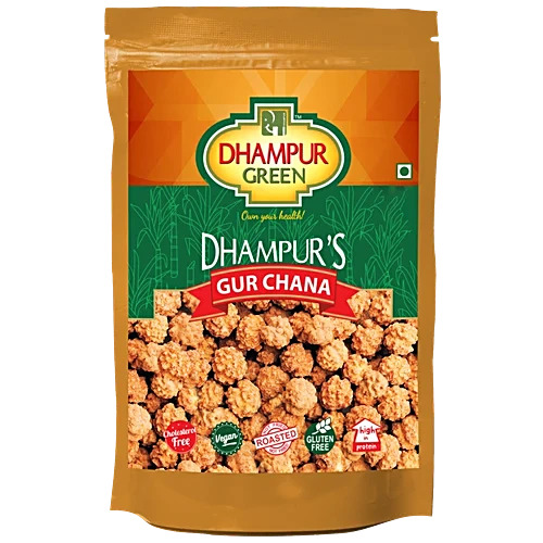 Dhampur Green Gur Chana, 150 g Pouch