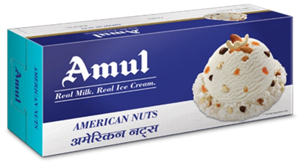 Amul American Nuts Ice Cream 750ML 50% Extra Free