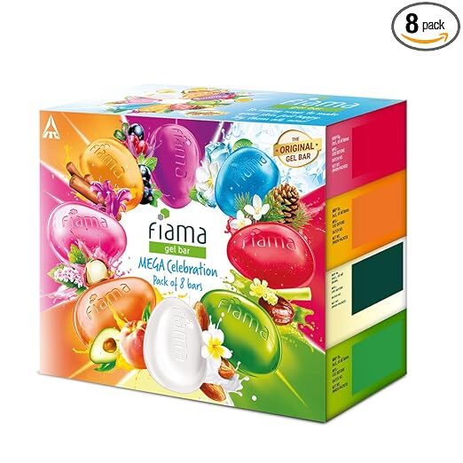 Fiama Gel Bar Mega Celebration Soap Pack of 8 Bars