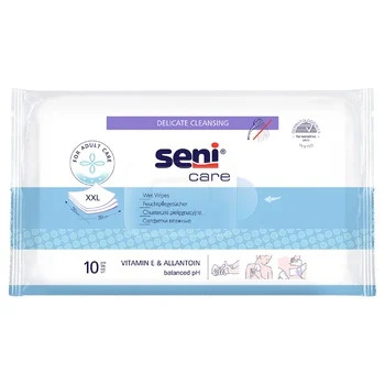 Seni Care Delicate Cleansing Vitamin & Allantoin Wet Wipes XXL 10pcs