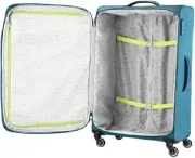 AMERICAN TOURISTER Medium Check-in Suitcase (69 cm) - New Canis Plus Blue Regular Anti-Theft Zipper - Multicolor