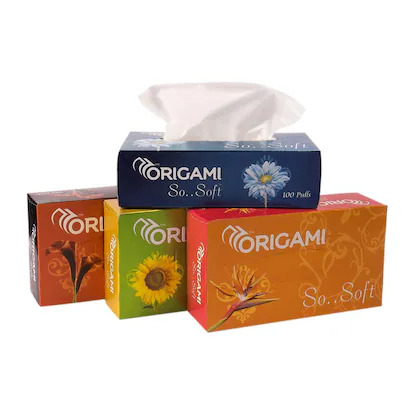 Origami So Soft 2 Ply Face Tissue 100 Pulls