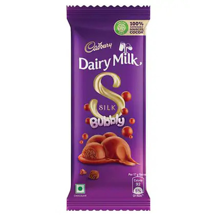 Cadbury Dairy Milk Silk Bubbly Chocolate 120 g