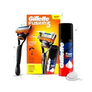 Gillette Fusion 5 Back Blade 5 Diamond Coated Blade Razer (Free shaving Foam Inside)
