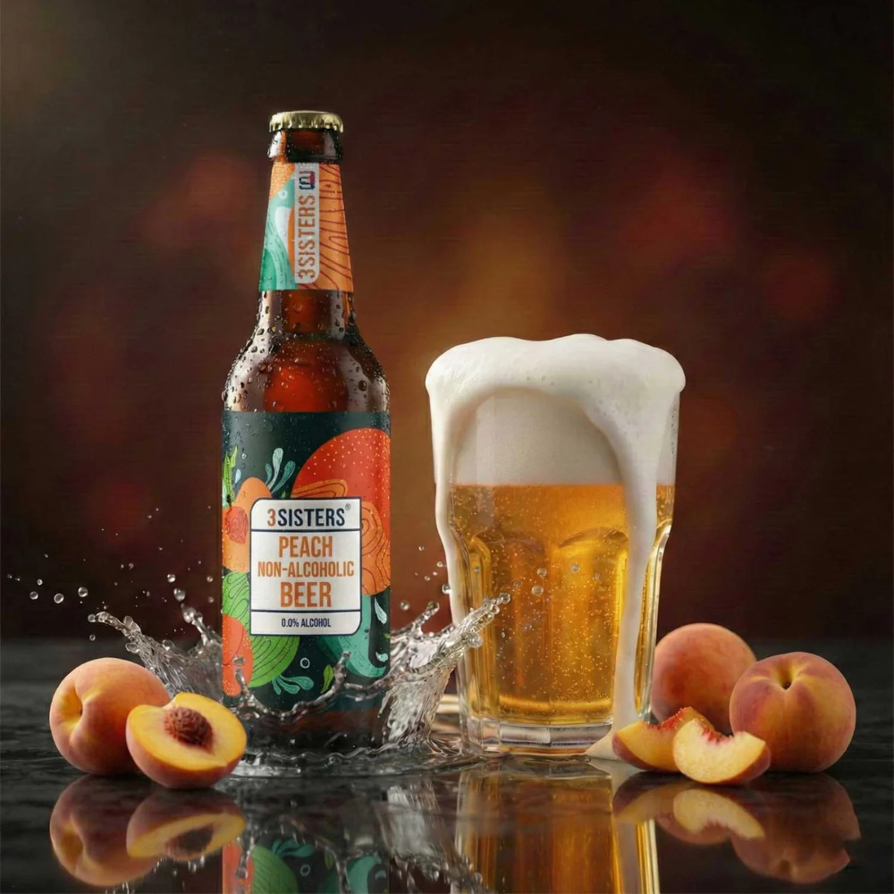 3 Sisters Peach Non-Alcoholic Beer 330ml