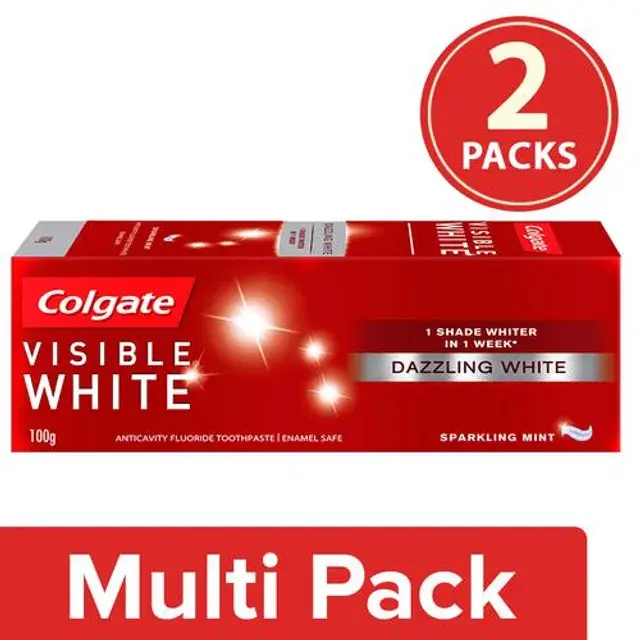 Colgate Visible White Toothpaste Pack of 2*100 g