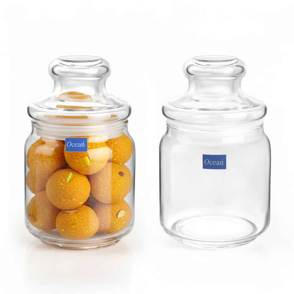 Ocean Pop Jar With Glass Lid (B02517) 500ml 2Pcs