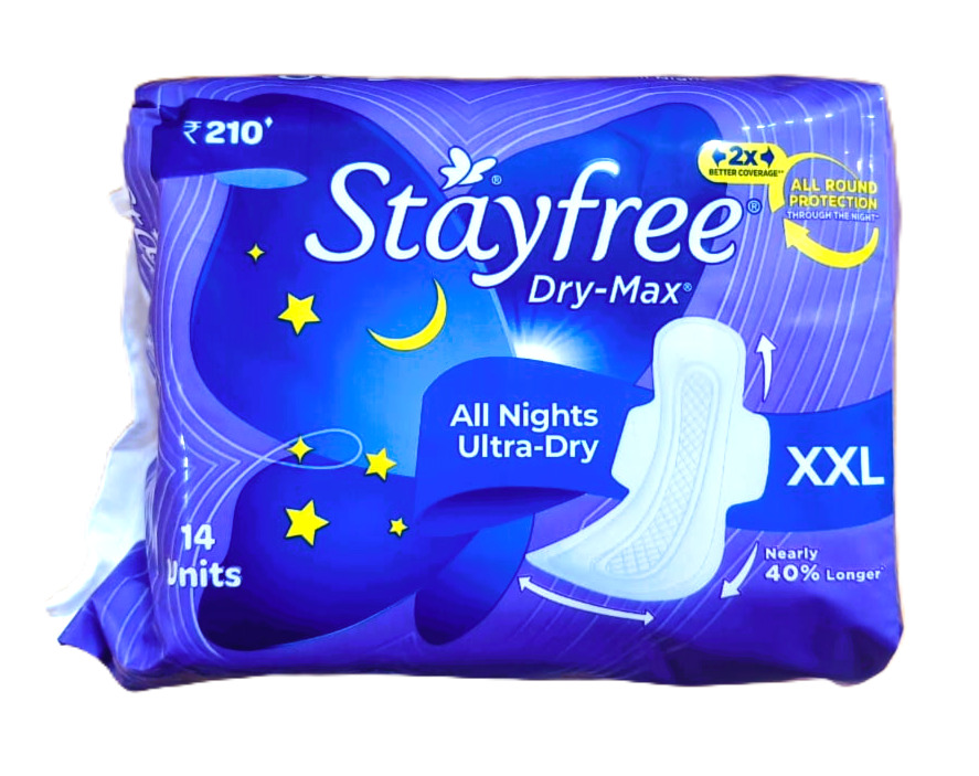 Stayfree Dry-Max All Nights Ultra -Dry XXL 14Units