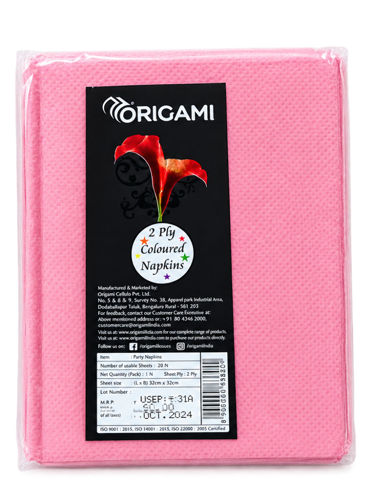 Origami Coloured Napkins 2Ply 1N