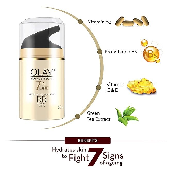 Olay Total Effects BB Cream For Sensitive Skin Niacinamide, 50 gm