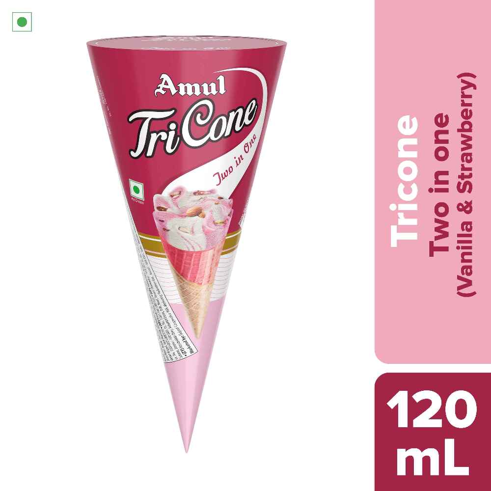 Amul Tri Cone Two In One 120ml