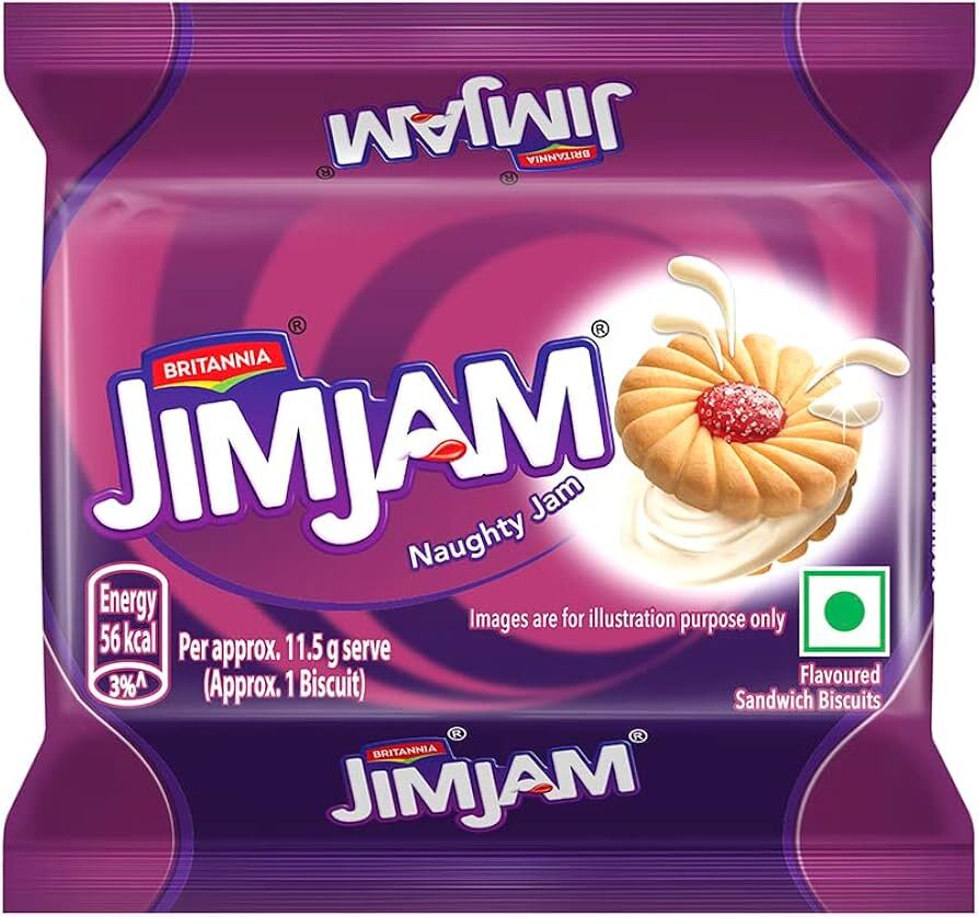 Britannia Jimjam Naughty Jam Biscuits 138g