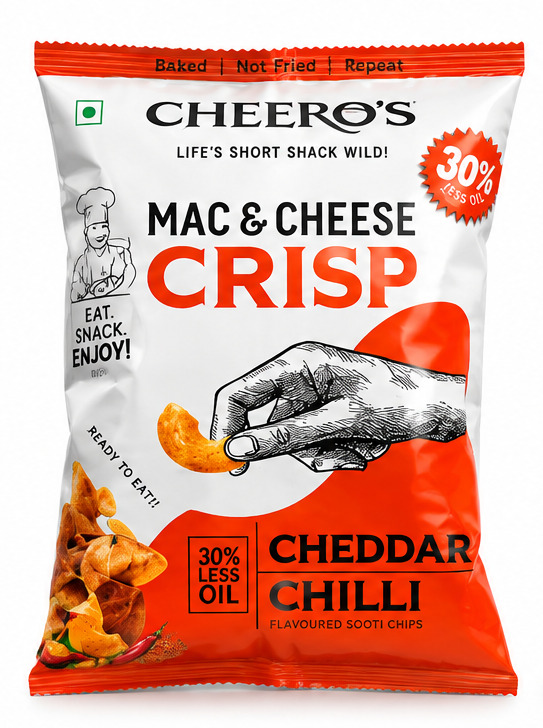Cheero's Mac & Cheese Crisp Cheddar Chilli 48gm