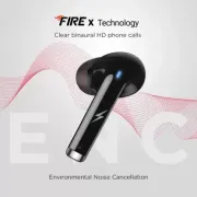 Fire-Boltt Fire Pods Rythm ANC ENC Earbuds TWS, 50H playtime, Digital LED Battery Indicator Bluetooth Headset  (Black, True Wireless)