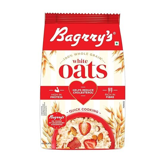 Bagrry's Whole Grain White Oats 1kg + 200g Free
