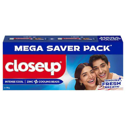 Closeup Intense Cool Zinc Cooling Beads Toothpaste 2N x 150gm