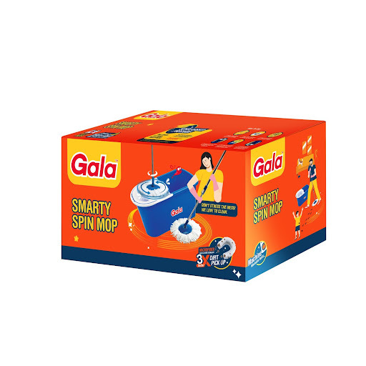 Gala Smarty Spin Mop Microfiber Deep Cleaning Technology 3x Better Dirt pickup