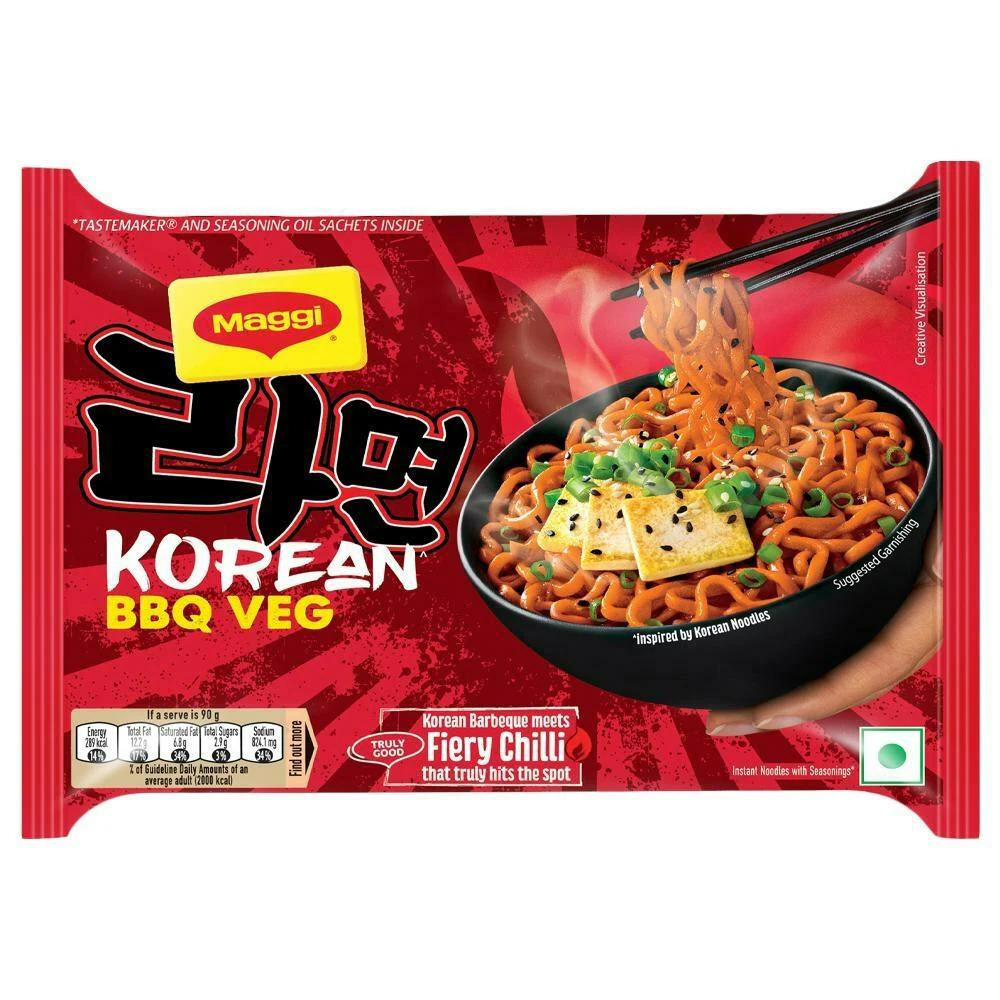 Maggi Korean BBQ Veg Noodles, 90G
