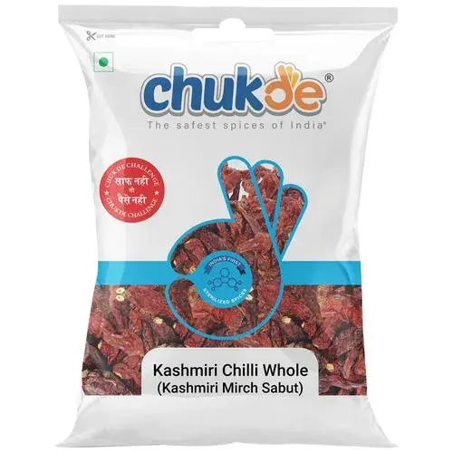 BULK DEAL - Chukde Spices Kashmiri Mirch Sabut, 100 gm ( Pack of 10 )