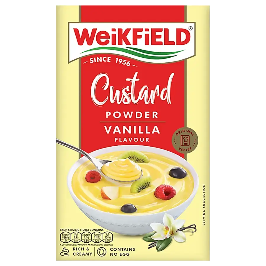 Weikfield Custard Powder Vanilla, 100 g Carton