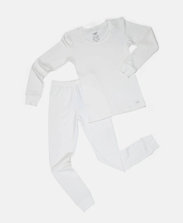 Jockey Juniors Unisex Thermals Long John KT 05 Off White