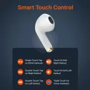 Fire-Boltt Fire Pods Ninja G201 Earbuds TWS IWP HD Calls, Quick Charge 24hrs playback Bluetooth Headset (White, True Wireless)