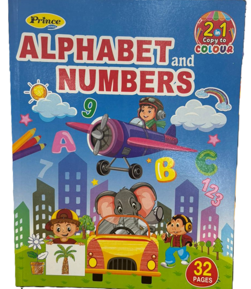 Prince 2 in 1 Copy to Colour Notebook For Kids 32 Pages