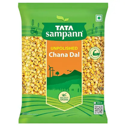 Tata Sampann Unpolished Chana Dal, 500 g