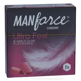 MANFORCE ULTRA FEEL BUBBLE GUM FLAVOURED CONDOM