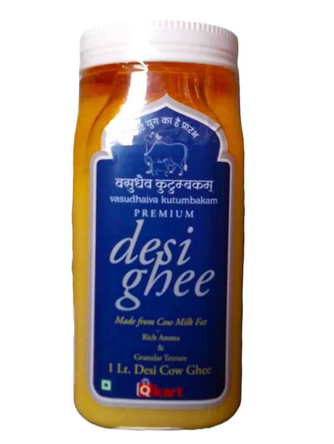 Vasudhaiva Kutumbakam Premium Desi Ghee Qkart, 1Ltr