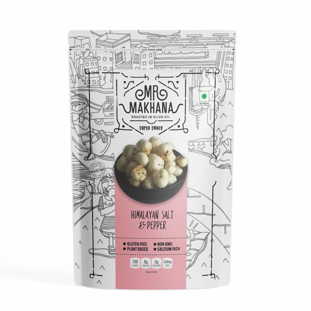 Mr. Makhana Super Snack Himalayan Salt & Pepper 55GM