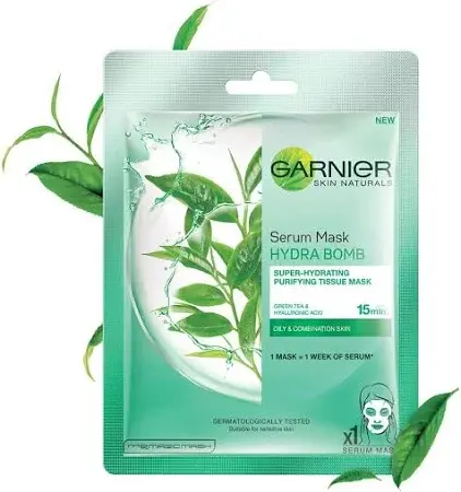 Garnier Hydra Bomb Green Tea Serum Sheet Mask, 32g