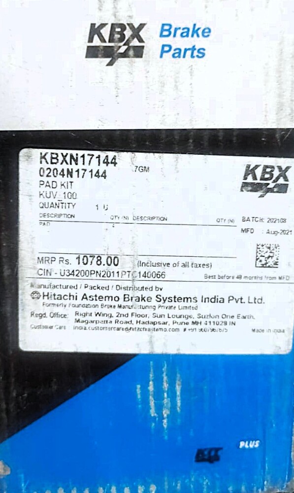 Disc Pad for Mahindra KUV100 - KBXN17144