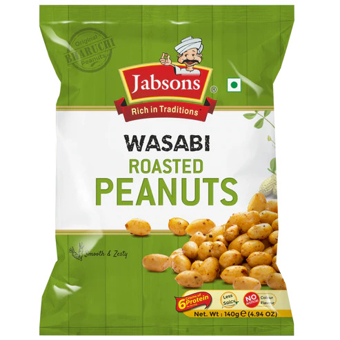 Jabsons Wasabi Roasted Peanuts, 140G