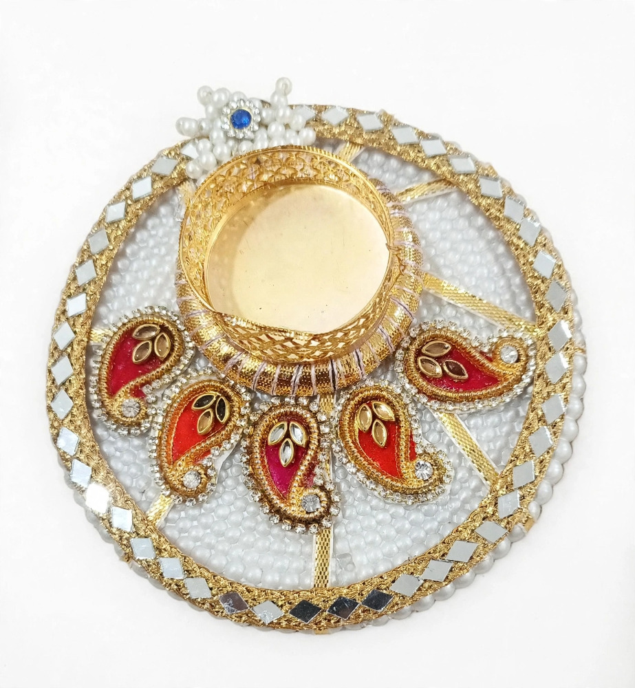 Pearl Work Diya Holder