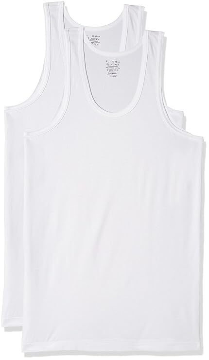 Jockey Modern Classic Vest 2 Pair Multipack (8820-White)