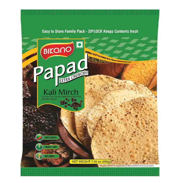 Bikano Papad Kali Mirch 200g