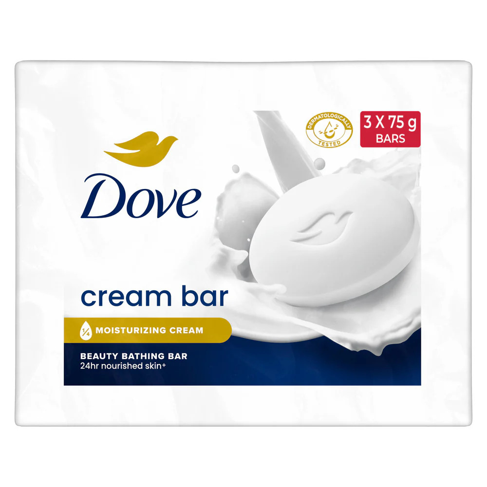 Dove Cream Bar Moisturising Cream 75 g ( Pack of 3 )