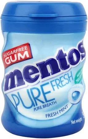 Mentos Pure Fresh Breath Fresh Mint With Xylitol Chewing Gum 15.6GM