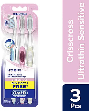 Oral-B Crisscross Buy 2 Get 1 free Ultra Thin Sensitive toothbrush 1N
