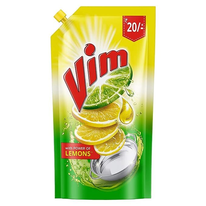 Vim with Power of Lemons Liquid Pouch, 155 ml